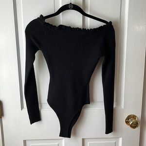 NWT Black Off the Shoulder Bodysuit